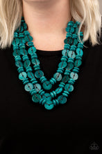 Load image into Gallery viewer, Barbados Bopper - Blue Necklace Set - 2 pc