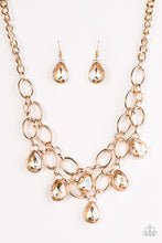 Load image into Gallery viewer, Show-Stopping Shimmer - Gold necklace Set - 2 pc