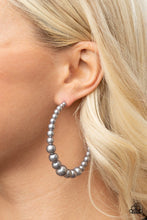 Load image into Gallery viewer, Glamour Graduate – Silver Hoop Earrings

