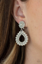 Load image into Gallery viewer, Discerning Droplets - White Clip-on Earrings
