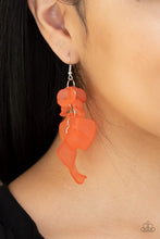 Load image into Gallery viewer, Fragile Florals - Orange Earrings
