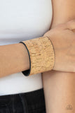 Load image into Gallery viewer, Up to Scratch - Brown Cork Cuff Bracelet
