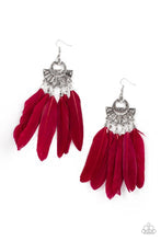 Load image into Gallery viewer, Plume Paradise - Red earring

