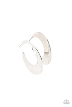 Load image into Gallery viewer, Power Curves - Silver Hoop Earrings
