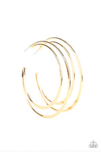 Load image into Gallery viewer, Last Hoop-rah Gold Hoops
